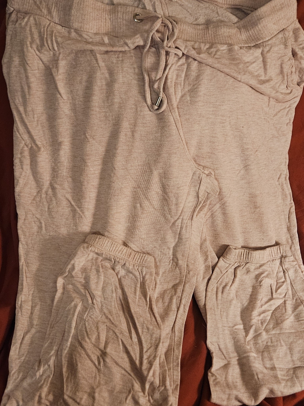 Women's Soft Drawstring Lounge Pants - Light Pink